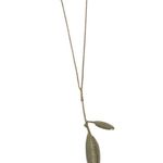 House of Harlow  1960 Gold Leaf Pendant Necklace Photo 1