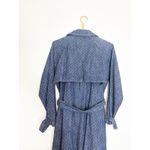 Lucky Brand  Polka Dot Jean Trenchcoat Large 100% Cotton Minimalist Quiet Luxury Photo 10