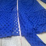 Ramy Brook cotton tie front Caya mini dress swim baithingsuit coverup blue large Photo 2