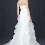David's Bridal White Organza Wedding Dress Photo 1