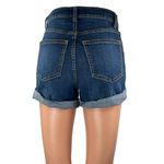 Sneak Peek Women's Blue Dark Wash High Waisted Cuffed Denim Jean Shorts Size S Photo 2