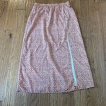 Michael Kors Michael  red printed slit front midi skirt M Photo 4