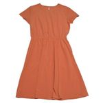 Duluth Trading Co Flexcellence Dress Orange Short Sleeve Womens X Photo 1