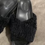 Topshop Black Harissa Faux Fur velvet Slide Sandals size 6 Photo 1
