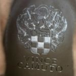 Vince Camuto Womens Fretzia Suede Perforated Ankle Boots Tan Block Heel Size 8M Photo 2