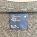 American Eagle  Vintage Cardigan Striped Y2K XL Red Gray Academia Prep Boyfriend Photo 5