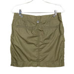 Loft  Olive Green Chino Skirt Above the Knee Pleated Waist Pockets Women's 6 Photo 1