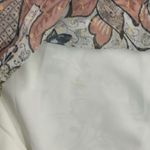 Loft Floral MIni Dress Womens S Multicolor Floral Metallic Flutter Sleeve Whimsy Photo 7