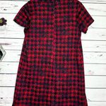Enfocus Studio Red & Black Houndstooth Casual Dress Size 14W Photo 7