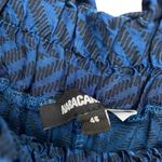 Naracamicie Italian Designer Wide Leg Blue Satin Pants Size 10 Photo 7