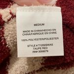 Altar'd State Red Tan Striped Sweater Oversized Fuzzy Soft M Photo 4