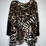 The Zig Zag Stripe Animal Print Tunic Top Size XL Photo 33