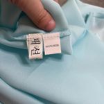 None Satin Tank Top Blouse Blue Size Small Photo 2