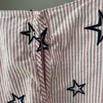 Emma & Olivia Bell Sleeve Star Embroidered Blouse Sz Medium Blue Photo 8