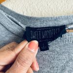 Sweet Wanderer Gray Sweatshirt with Floral Embroidery Photo 4