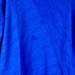 kim rogers Curvy Geometric Blue Pullover 3/4 Sleeve Blouse 1X Photo 1