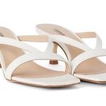 L'Agence L’Agence Oceane Kitten Sandal in White Snake Leather Photo 0