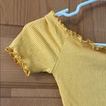 Charlotte Russe Size XS Yellow Ribbed Off-Shoulder Top Teen Girl Photo 1