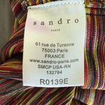 Sandro  Paris Roselia Knit Bodycon Black Red Space Dye Tank Dress Size 2 Photo 12