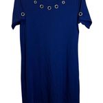 Quacker Factory Royal Blue Midi Dress with Rhinestone Grommet Detail Size Small Photo 0