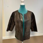 Lafayette 148 NYC Snake Print Leather Blazer – Size 10 Photo 2