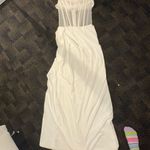 Luxxel Bridal white long dress see through bodice with boning Photo 4