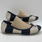 Sperry Top-Sider Womens 8.5 Shoes Nahla Ballet Flats Woven Navy Cream Bow Photo 1
