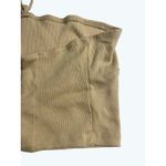 Lisa Says Gah Ribbed Beige Halter Crop Top Y2K Lace Back Cotton Knit Size XS Photo 5