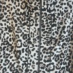 Lisa International Animal Print Zip Up Mock Neck Bold Statement Jacket Size XL White Photo 3