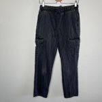 SO  Juniors Super High Rise Black Cargo Jogger Drawstring Denim Jeans Size 5/27 Photo 4