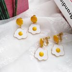 18K Gold Egg Alloy Plating Women's Drop Earrings Photo 2