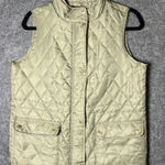 Frye Women's Quilted Vest Jacket Size S Small Olive Green Diamond Pockets Photo 0