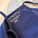 Athleta  Navy High Neck Keyhole One Piece Scoop Back Swimsuit Size XXS‎ Photo 4