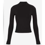 EXPRESS Body Contour High Compression Mock Neck Long Sleeve Size Large Black Photo 1