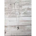 Silver Tone Cat with Fish Pendant Necklace Photo 1
