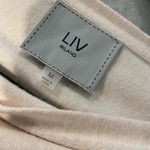 Liv Milano Size M Pale Pink Boat Neck Ribbon Beaded Embellished Sleeve Knit Top Size M Photo 10