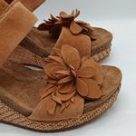 Sofft Cali Wedge Heel Sandals Womens 6M Tan Leather Suede Boho Summer Shoes Size 6 Photo 3