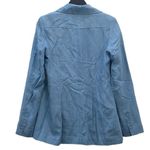 EVA MENDES Chambray 100% Lyocell Lightweight Blazer Size S Blue Photo 7