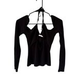 frame denim Frame Strappy Knit Top in Noir Photo 4