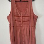 Torrid Pink Flowy Button Up Stretchy Baby Doll Tank Top Photo 0