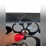 Coach  black and grey LOGO EYEGLASS SUNGLASS CASE pouch snap closure CASE ONLY Photo 4