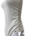 n:philanthropy Revolve nPhilanthropy White Ribbed Prince Tank Thong Bodysuit Ruched Side XS NWT Photo 3