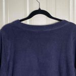 D&Co Women's Navy Crewneck Long Sleeve Relaxed Fit Fleece Sweater Medium Size L Photo 4