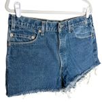 Levi's Levi’s 517 Cutoff Denim High Waisted Jean Shorts Size 36 Blue Distressed Raw Hem Photo 1
