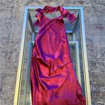 Hello Molly Pink Maxi Slip Dress with Slit Photo 2