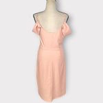 Fraiche by J Pink Off Shoulder Tulip Hem Knee Length Dress Women's Size Med NWOT Photo 4