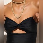J.Crew  women’s Gemma ruched bandeau cutout one-piece black Size 8 NWT Photo 1
