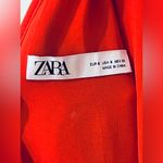 ZARA  Pleated midi  Dress Red size small Photo 7