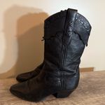 Laredo Vintage 90s  Black Leather Cowboy Boots Women’s Size 5.5 USA Made Western Photo 5