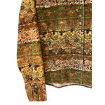 Christopher & Banks Shirt Jacket Womens Size Small Brown Green Long Sleeve Snap Photo 3